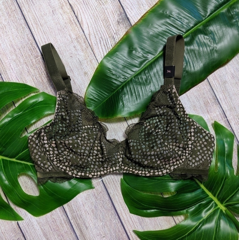 Victoria Secret Very Sexy Velvet Bra Green